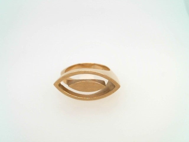 18 Karat Yellow Gold "My Eye On You" Ring With Brushed Satin Finish
F