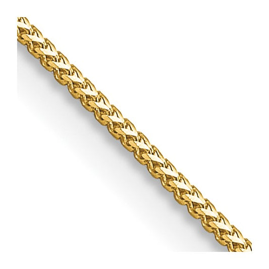 14 Karat Yellow Gold .90 Mm Wide Franco Link Chain 20"