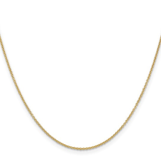 14 Karat Yellow Gold 1.2 Mm Cable Chain 18"