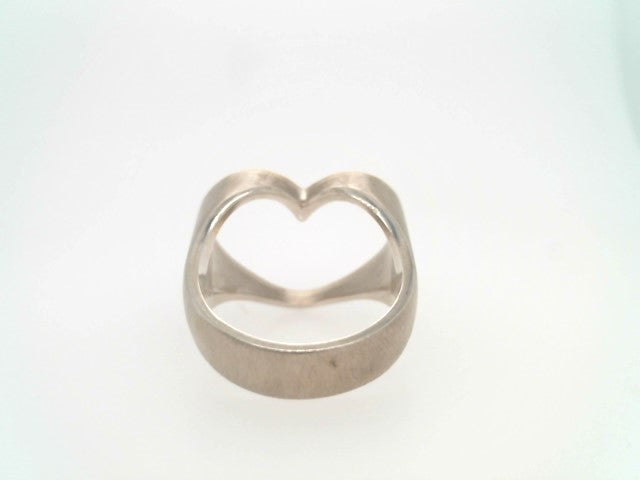 Sterling Silver & 18 Karat Yellow Gold "You Complete Me" Open Heart Ring