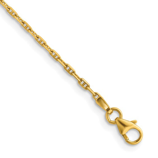 Herco 14 Karat Yellow Gold Polished 1.7 Mm Anchor Chain, 18"