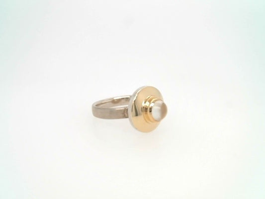 Sterling Silver & 18 Karat Yellow Gold "Soulmate" Moonstone Ring