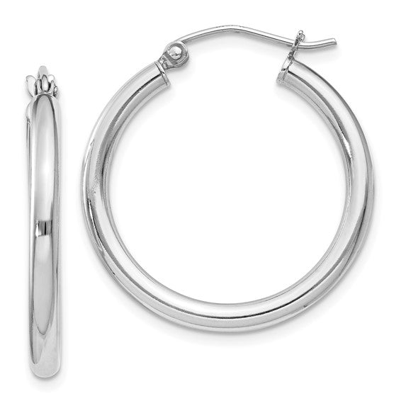 Sterling Silver Round Hoop Earrings