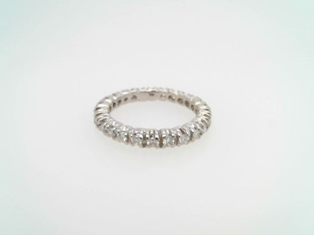 18 Karat White Gold 4 Prong Set Eternity Band Ring
