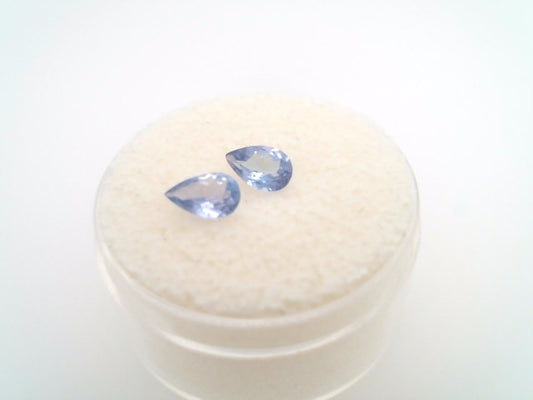 Loose Matched Pair Of Pear Shape Natural Blue/Purple Tanzanites