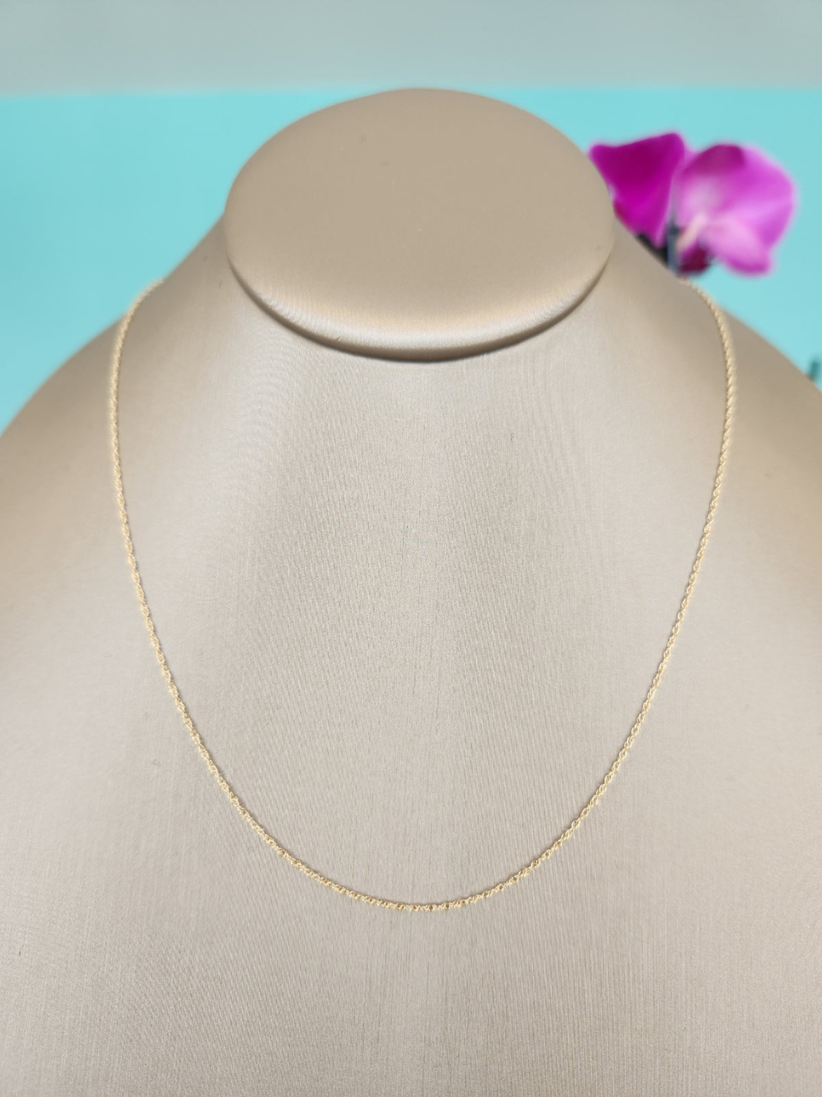 14 Karat Yellow Gold 1 Mm Rope Chain, 18.5"
