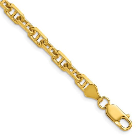 14 Karat Yellow Gold 5.7 Mm Mariner Anchor Chain 8"