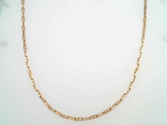 14 Karat Yellow Gold 2 Mm Mariner's Link Chain, 16"