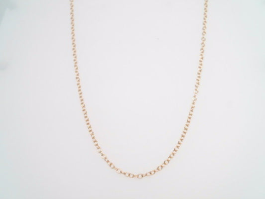 14 Karat Yellow Gold 1.3 Mm Cable Link Chain Necklace With Lobster Clasp 16-18"