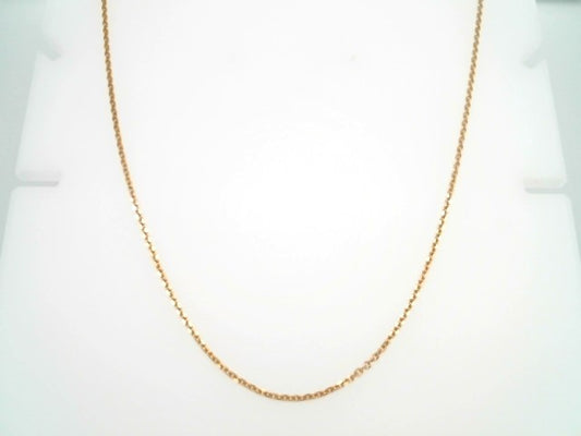 14 Karat Yellow Gold 1.4 Mm Diamond Cut Cable Chain, 18"