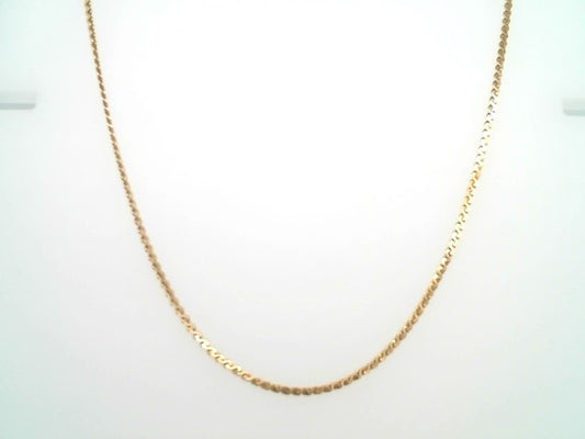 Vintage 14 Karat Yellow Gold 1.5 Mm Flat "S" Link Chain 16"