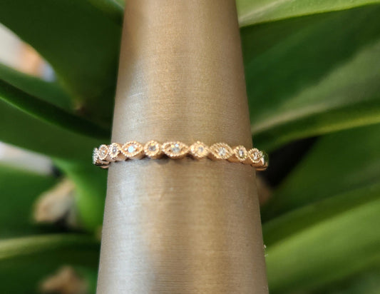 Online Special * 14K Rose Gold Diamond Band