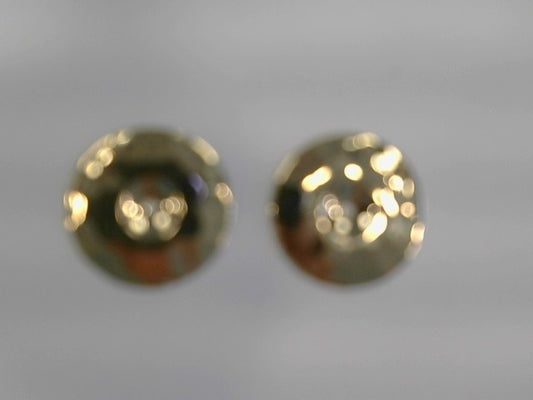 14k Yellow Gold Round Hammered Finish Earring Jackets