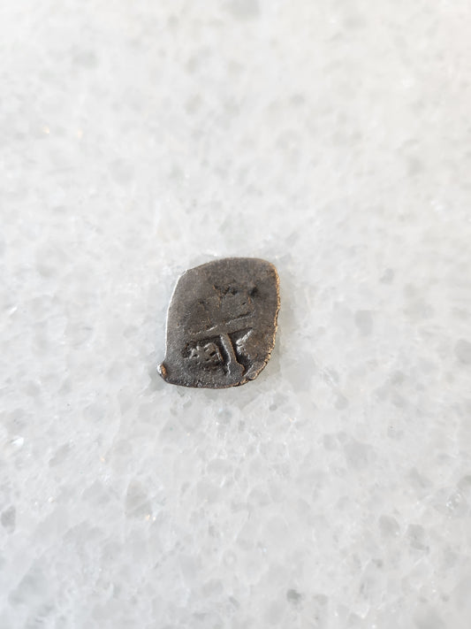 Silver Spanish 1 Reale Minted In Mexico; 1715 Fleet; Year 1700S; Phillip V; Weight 2.71 Gr