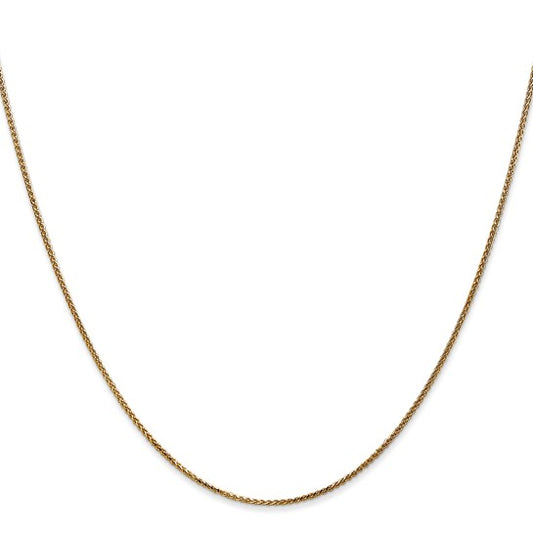 14 Karat Yellow Gold 1.05 Mm Diamond Cut Spiga Chain 20"