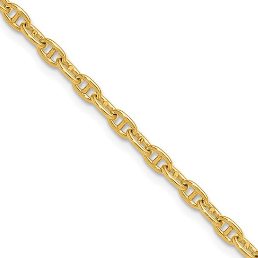 14 Karat Yellow Gold 3 Mm Mariner's Link Chain 20"