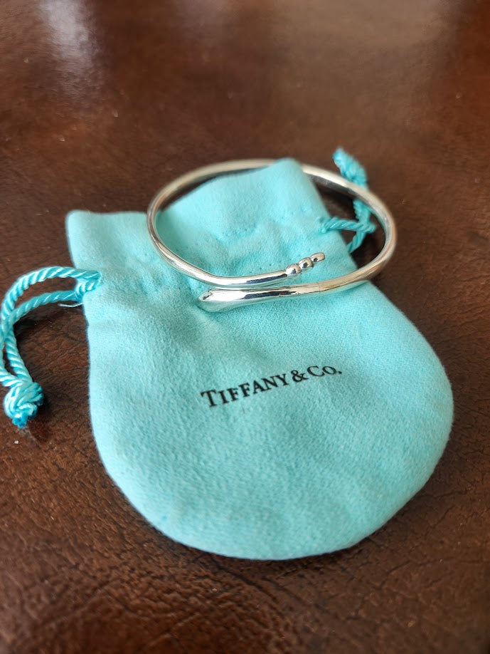 Vintage Sterling Silver Snake Bangle Bracelet, Signed Elsa Peretti For Tiffany & Co