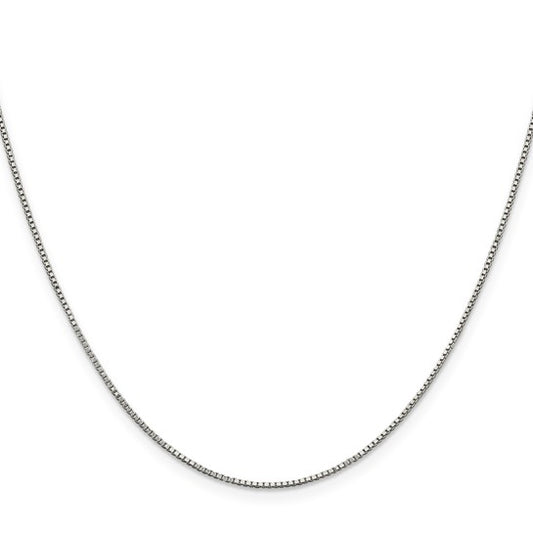 Sterling Silver .9 Mm Box Chain 18"