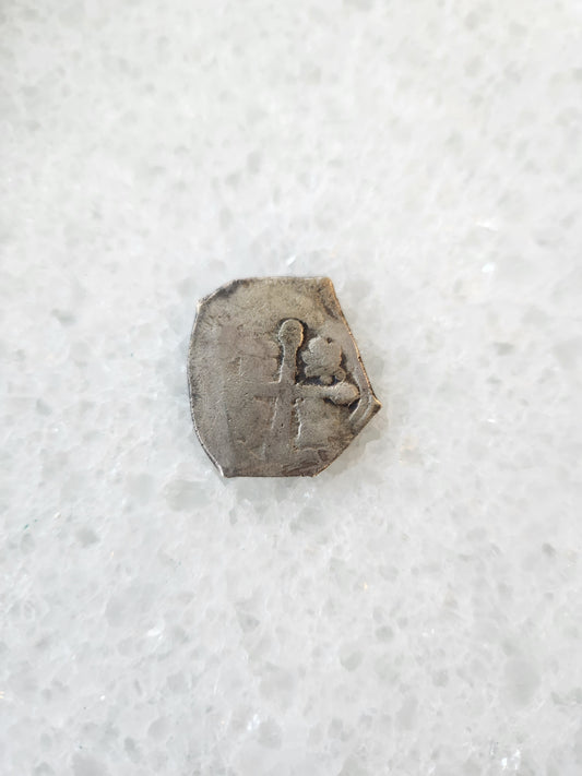 Silver Spanish 4 Reale Minted In Mexico; 1715 Fleet; Year 1700S; Phillip V; Weight 11.78 Gr; Grade 2