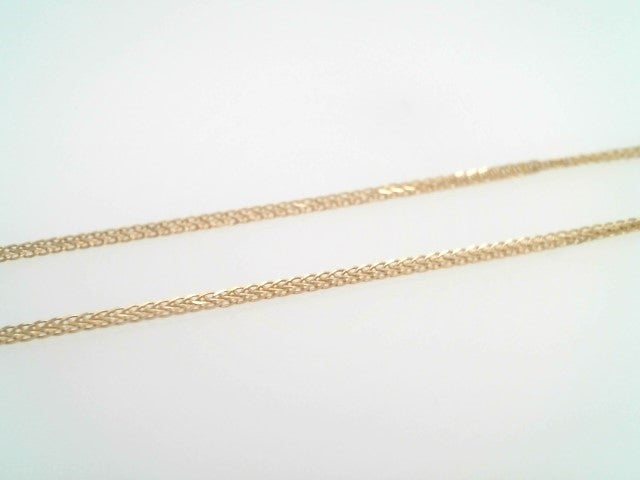 14 Karat Yellow Gold 1 Mm Square Wheat Chain, 18"