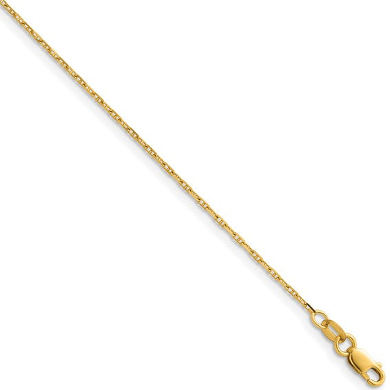 Herco 14 Karat Yellow Gold Polished 1.3 Mm Anchor Chain, 20"