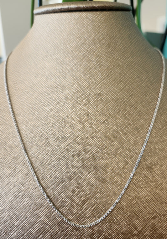 SS RH-plated 22 inch adjustable Spiga Chain; 1.5 mm