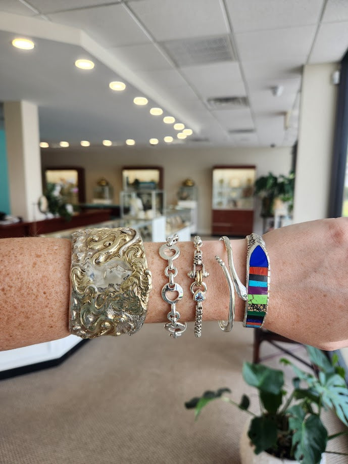 Vintage Sterling Silver Snake Bangle Bracelet, Signed Elsa Peretti For Tiffany & Co