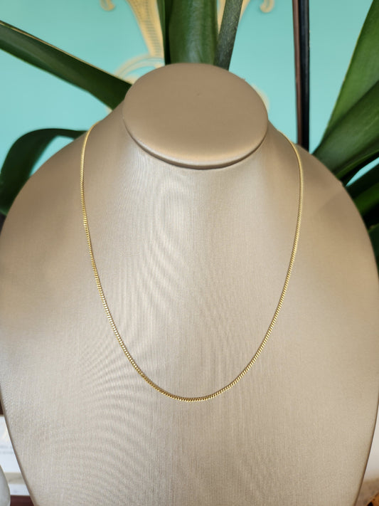 14 Karat Yellow Gold 1.5 Mm Curb Link Chain, 17.75"
