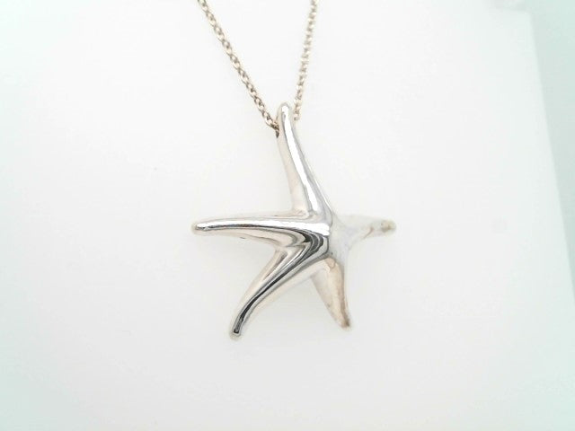 Vintage Elsa Peretti For Tiffany & Co 28 Mm Starfish Necklace, 16"