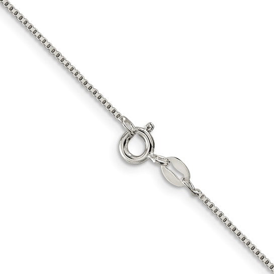 Sterling Silver .9 Mm Box Chain 18"