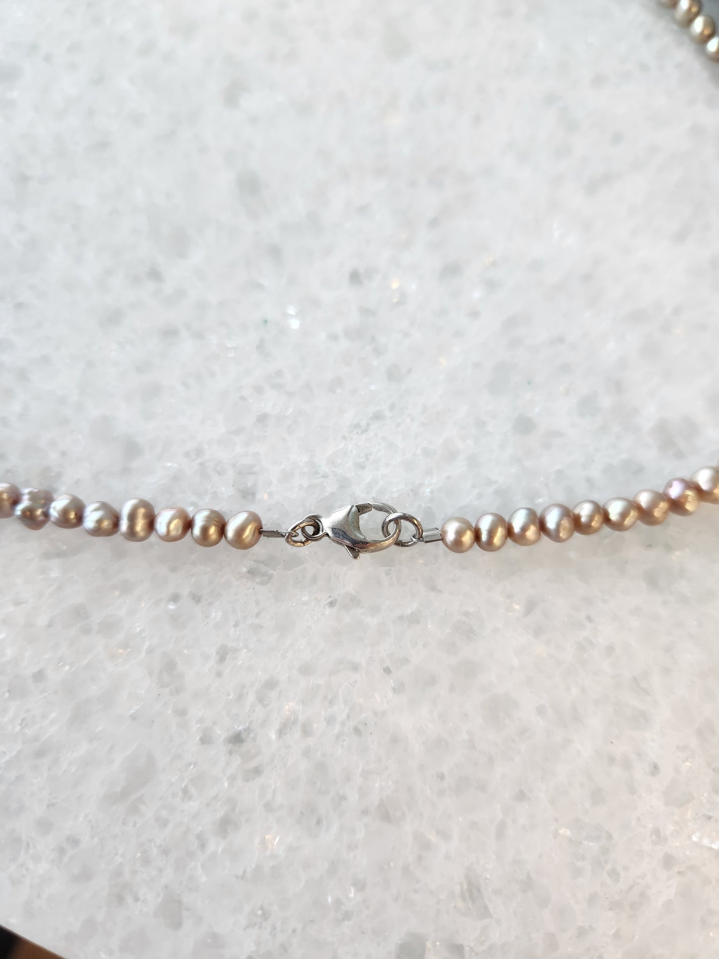 Handmade Sterling Silver Freshwater Pearl Necklace With Peruvian Coin Dated 1943, 18"