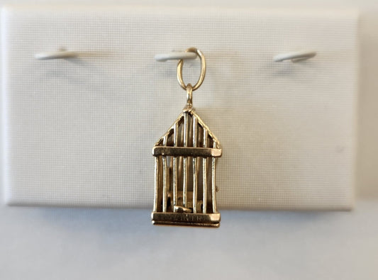 Vintage 14 Karat Yellow Gold Birdcage Charm
