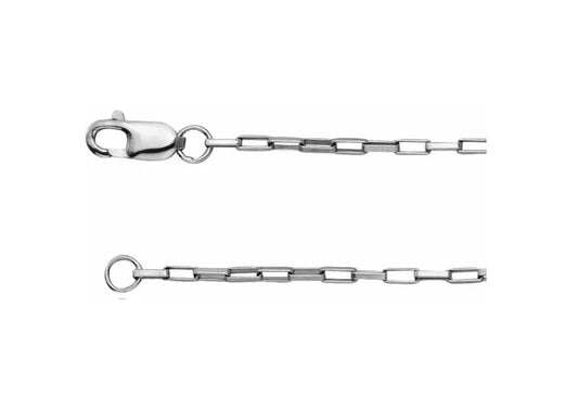 Sterling Silver 1.2Mm Elongated Box 18" Chain