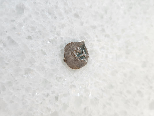 Unknown Shipwreck 1/2 Reale; Philip V, 1.08 grams, Limai, Assayer ? Grade1, Date 1715