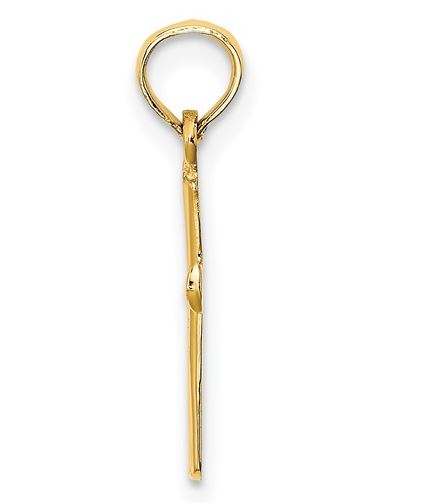 14 Karat Yellow Gold Small Cross Pendant